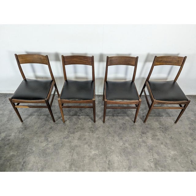 Scandinavian Teak Chairs, Set of 4 For Sale - Image 3 of 9