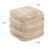 Yorba Beige Cotton Pouf For Sale - Image 4 of 6