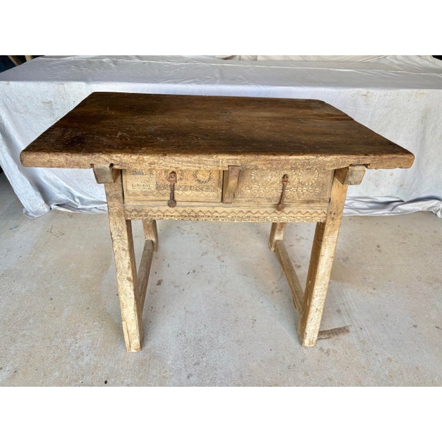 Late 19th Century 19th Century Spanish Walnut Side Table For Sale - Image 5 of 12