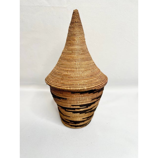 Modern African Woven Tutsi Baskets- a Set of 3 For Sale - Image 3 of 8