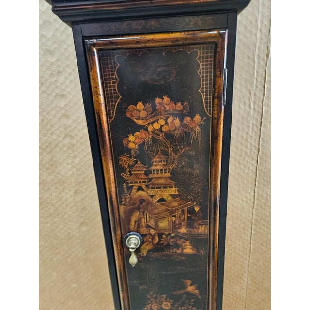 Ethan Allen Chinoiserie Grandmother Clock Asian inspired Chinese Chippendale B For Sale - Image 15 of 18
