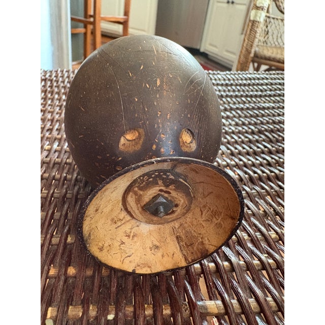 Tribal Antique Victorian Handcrafted Coconut Shell Box For Sale - Image 3 of 4