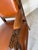Vintage French Louis XVI Style Carved Wood & Brown Leather Armchair For Sale - Image 9 of 12