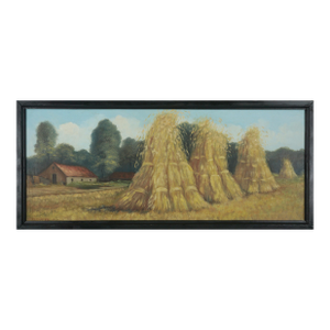 After the Harvest - Mid Century Landscape in Oil on Canvas by Bern Burger
