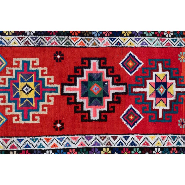 Vintage Colorful Kurdish Herki Runner Rug 2'5" X 12'1" For Sale In Philadelphia - Image 6 of 13