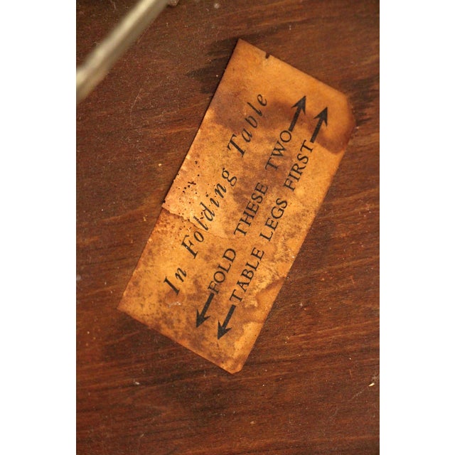 Vintage Chinese Square Folding Card Table For Sale - Image 10 of 12
