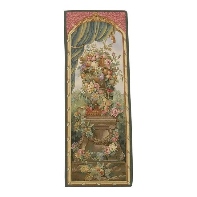 Textile Vintage Tapestry Depicting a Royal Vase For Sale - Image 7 of 9