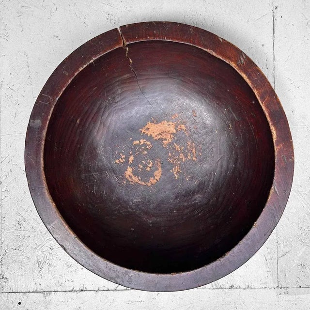 Large Wooden Dough Bowl, Japan, 1890s For Sale - Image 5 of 10