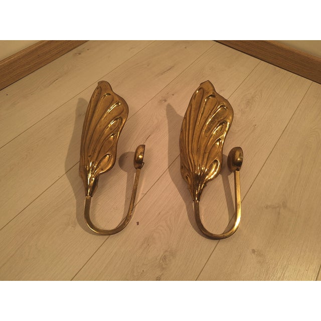 Brass Leaf-Style Wall Lamps by Carlo Giorgi for Bottega Gadda, Set of 2 For Sale - Image 4 of 5