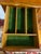 Queen Anne Rare Two Piece Mid-Century Vintage Queen Anne Mahogany Hutch With Green Leather Gold Embossed Desk and China Cabinet Features For Sale - Image 4 of 4