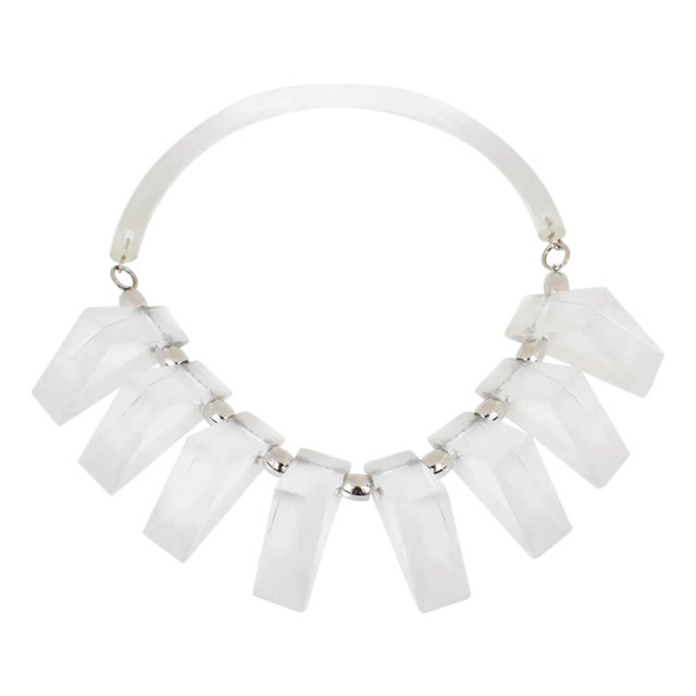 Judith Hendler Clear Acrylic Neck-Ring Choker Necklace For Sale