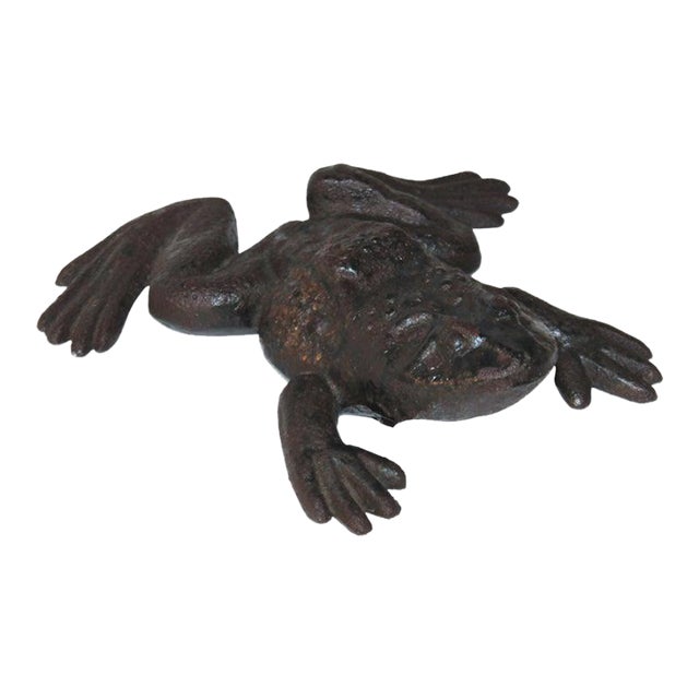 19thC Heavy Cast Iron Frog Door Stop Chairish