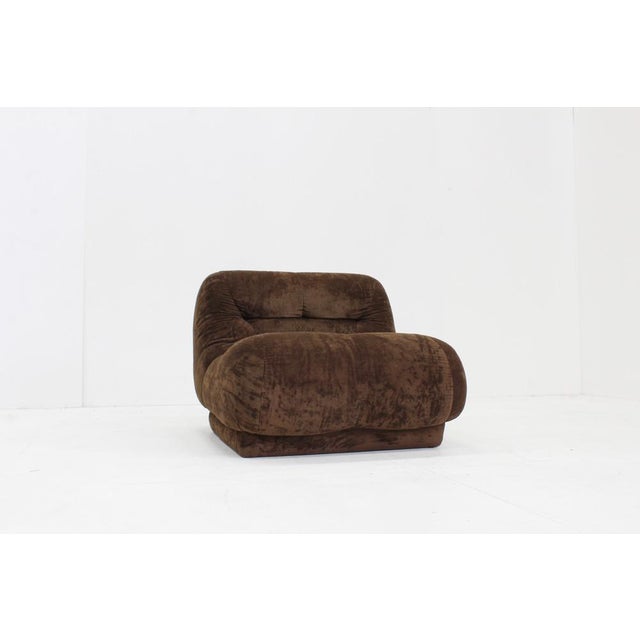 Vintage Italian Brown Armchair, 1970s For Sale - Image 3 of 8