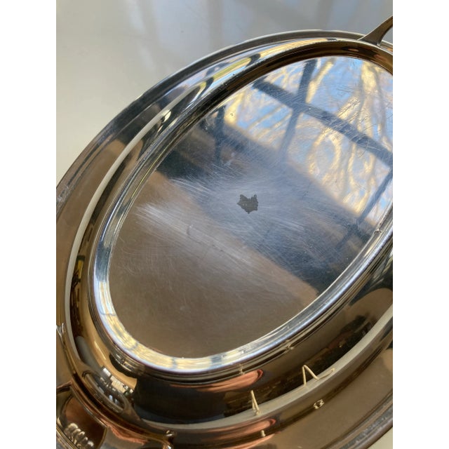 1960s Vintage Meriden Silver Plated Covered Serving Bowl For Sale - Image 5 of 8