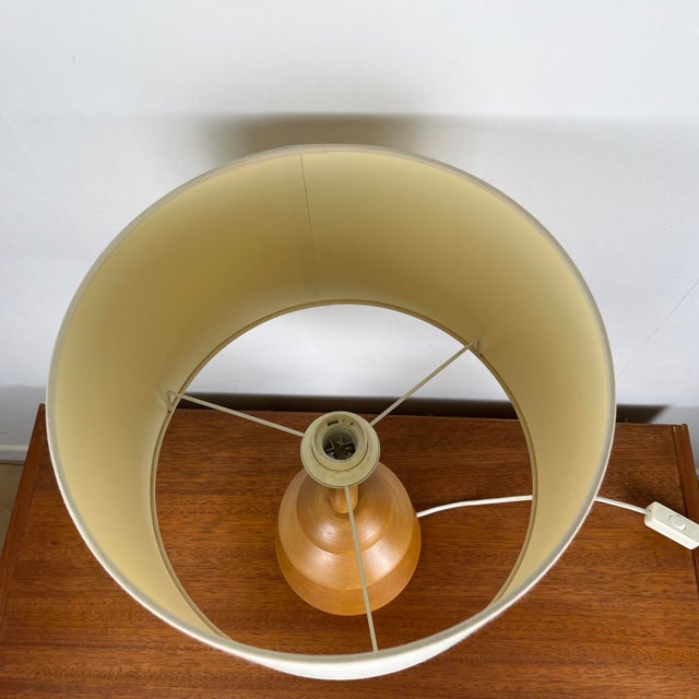 Light Wood Table Lamp, 1980s For Sale - Image 11 of 12