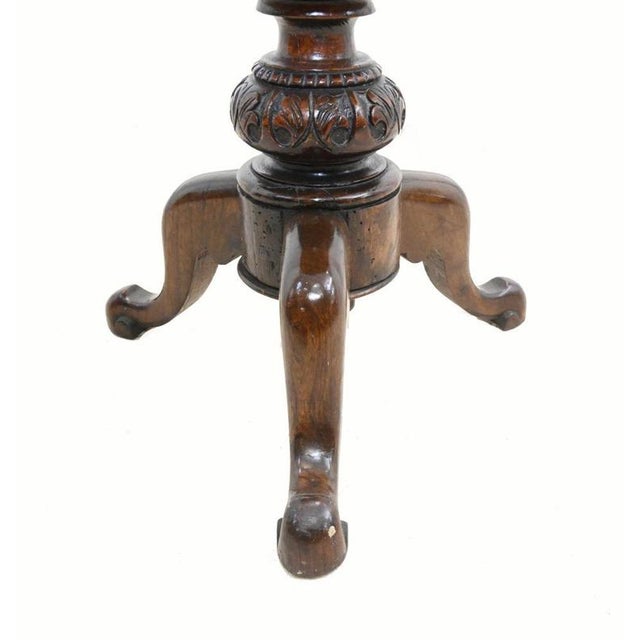 Victorian Adjustable Height Piano Stool in Carved Walnut, 1860s For Sale - Image 9 of 9