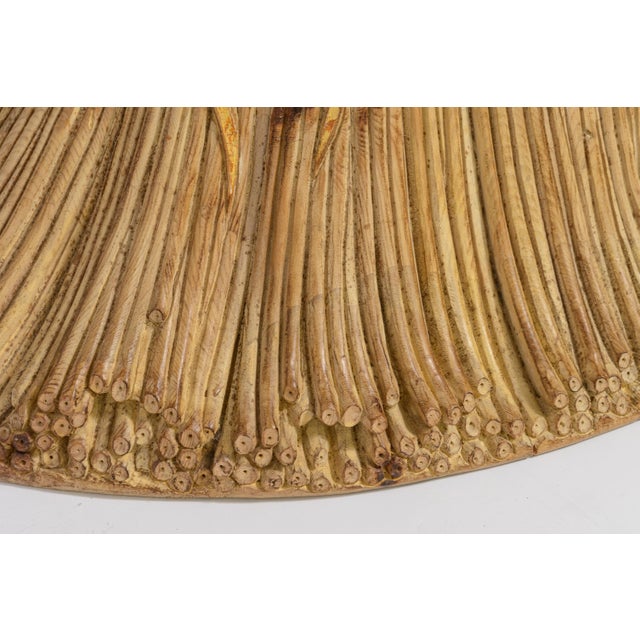 Italian Hollywood Regency "Sheaf of Wheat" Console Table, by Franco Chelini in the 1970s. For Sale - Image 9 of 10