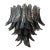 Black Murano Glass Palm Leaf Chandelier For Sale
