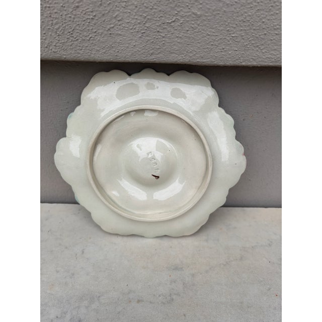 French Majolica Oyster Plate Fives Lille, Circa 1890 For Sale - Image 4 of 4