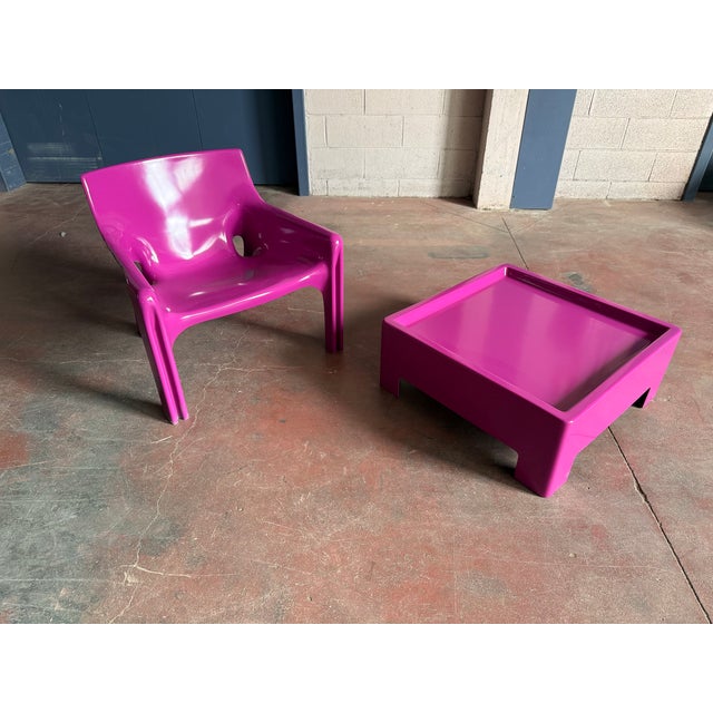 Purple Fiberglass Coffee Table, 1960s For Sale - Image 6 of 7