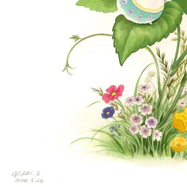 "Bread Butterfly" Original by Vikki Zhang From the Alice in Wonderland Collection For Sale - Image 4 of 5