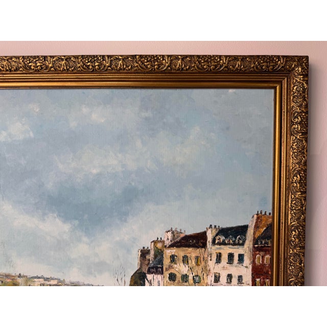 Claude Mourier European River Landscape Oil on Canvas Painting, Framed For Sale In Miami - Image 6 of 12