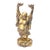 Patinated Wooden Buddha Sculpture in Gilt Color For Sale