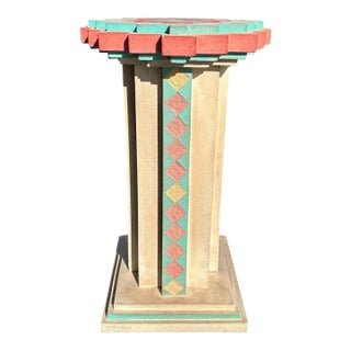 1980s Austin Productions Geometric Pedestal Stand For Sale