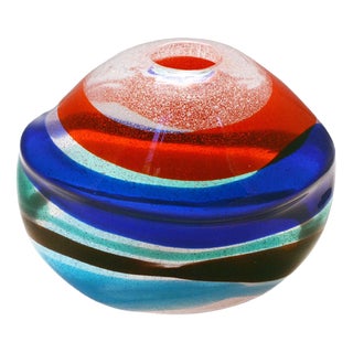 Fasce Vase in Murano Glass by Fulvio Bianconi for Cenedese, 1960s For Sale