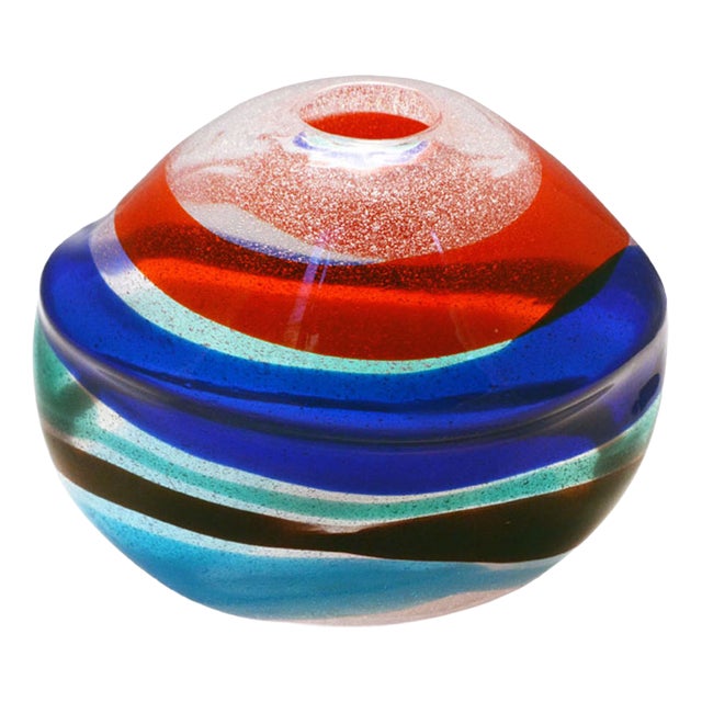Fasce Vase in Murano Glass by Fulvio Bianconi for Cenedese, 1960s For Sale