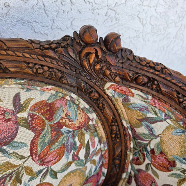 Antique French Regency Rams Heads Walnut Club Lounge Chair For Sale - Image 11 of 18