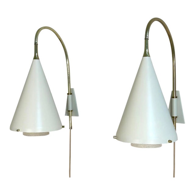Pair of 1960s Wall Swing-Arm Lamps by Gerald Thurston For Sale