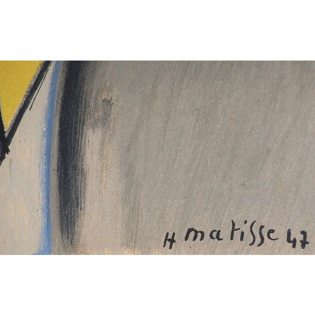 Henri Matisse (1869-1954) (after) Portrait in blue, green and yellow, 1954 Colour lithograph after a painting by the...