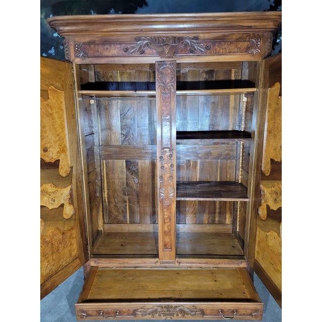 Walnut and Elm Bresse Wardrobe For Sale - Image 10 of 12