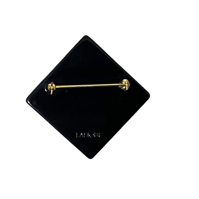 2000 - 2009 Arethuse Masque De Femme Art Deco Black & Clear Crystal Pendants & Brooch from Lalique, Set of 3 For Sale - Image 5 of 15