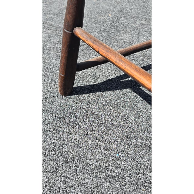 Antique Arrow Back Windsor Brown Childs Side Chair ~ French Country 1of2 For Sale - Image 16 of 18