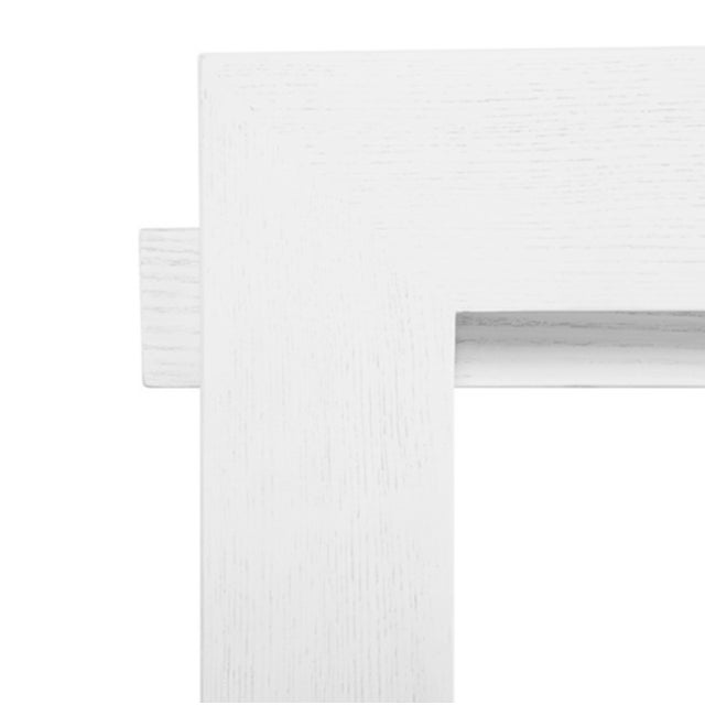 Worlds Away Matthew Izzo Home Rockwell White Washed Oak Bar Cart For Sale - Image 4 of 5