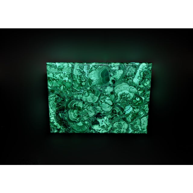 Late 20th Century Jumbo Malachite Box 8" For Sale - Image 4 of 9