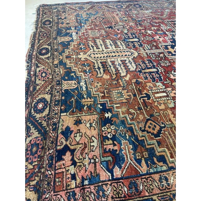 Antique Heriz Fantastic Personality & Colors, C. 1910-20's Rug 9 x 12 For Sale - Image 11 of 16