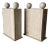 On Hold // 1980’s Postmodern Italian Geometric Travertine Dining Table Base - A Pair For Sale