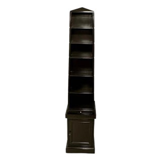 Baker Stately Homes Ebonized Egyptian Revival Obelisk Étagère For Sale