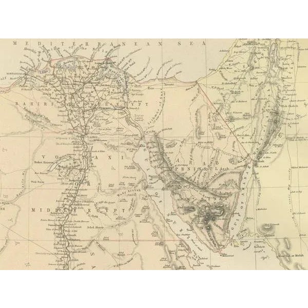 This image contains two maps, with the left one being labeled "Egypt" and the right one "Nubia, Abyssinia and the Adjacent...