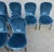 Wood Dessin Fournir Companies Set of 12 French Moderne Blue Velvet Upholstered Dining Chairs For Sale - Image 7 of 15