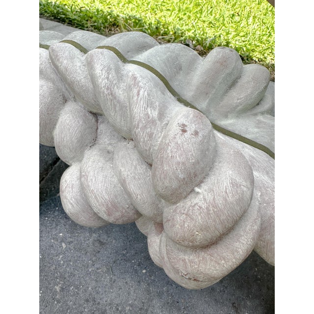 Glass Vintage Rope Frame Oval Mirror With Tassel Detail For Sale - Image 7 of 14