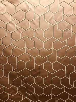 Caracole Textiles Modern Blush Geometric Satin Fabric - 26 Yards