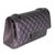 Traditional Purple Quilted Iridescent Lambskin Medium Classic Double Flap Bag For Sale - Image 3 of 9