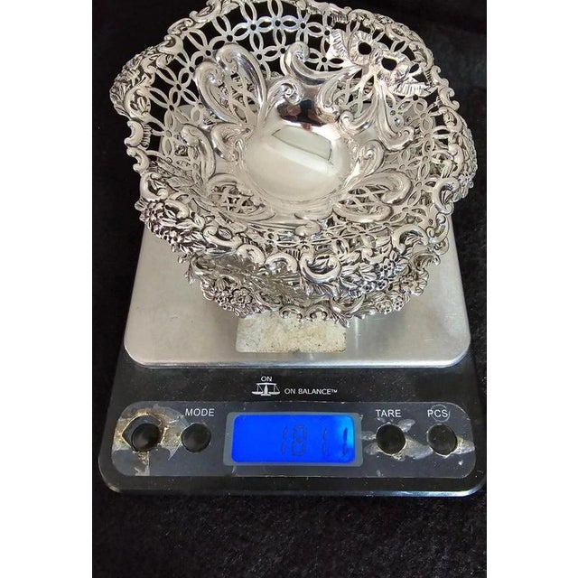 Antique Victorian Sterling Silver Bon Bon Dishes by William Comyns, 1891, Set of 2 For Sale - Image 13 of 14