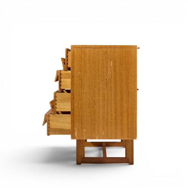 Mid 20th Century Paul Laszlo for Brown Saltman Mid Century Bleached Mahogany Lowboy Dresser For Sale - Image 5 of 9