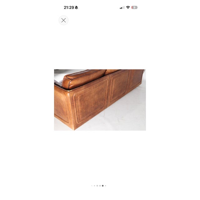 Vintage Three-Seater Leather Sofa from Roche Bobois, 1970s For Sale - Image 12 of 13
