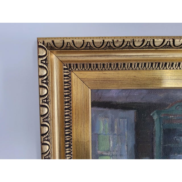Original Mid Century Norwegian Interior Oil Painting by Karl Vilhelm Anstensen 1978 For Sale - Image 9 of 18